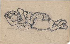 Lot 6915, Auction  127, Rainer, Arnulf, Studie einer liegenden Frau mit angewinkelten Beinen