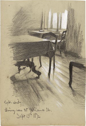 Lot 7000, Auction  127, Feininger, Lyonel, Light-Study Dining Room 35 Potsdamer Strasse