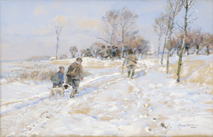 Lot 7017, Auction  127, Mühlig, Hugo, Schneespaziergang