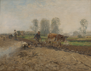 Lot 7018, Auction  127, Mühlig, Hugo, Pflügender Bauer