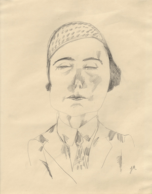Lot 7124, Auction  127, Mammen, Jeanne, Frau mit Kappe und Krawatte