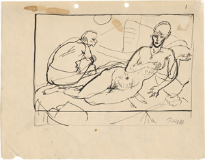 Lot 8033, Auction  127, Grosz, George, Paar auf der Couch
