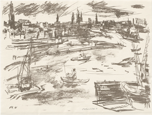 Lot 8052, Auction  127, Kokoschka, Oskar, Hamburger Hafen