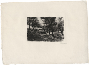 Lot 8065, Auction  127, Liebermann, Max, Schafherde unter Bäumen