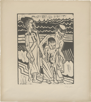Lot 8100, Auction  127, Pechstein, Hermann Max, Badende mit Kind