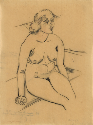 Lot 8119, Auction  127, Tappert, Georg, Sitzender Akt von vorne