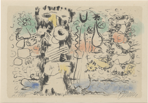 Lot 8163, Auction  127, Baumeister, Willi, Ohne Titel (Urzeitgestalten)