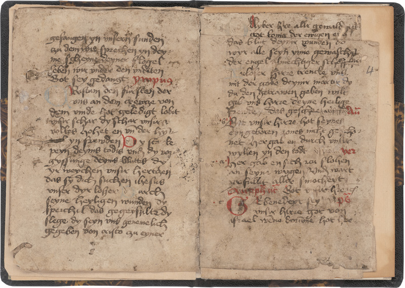 Lot 1012, Auction  127, Passionalsbrevier, Umfangreiches Fragment aus einer spätmittelalterlichen Gebetshandschrift