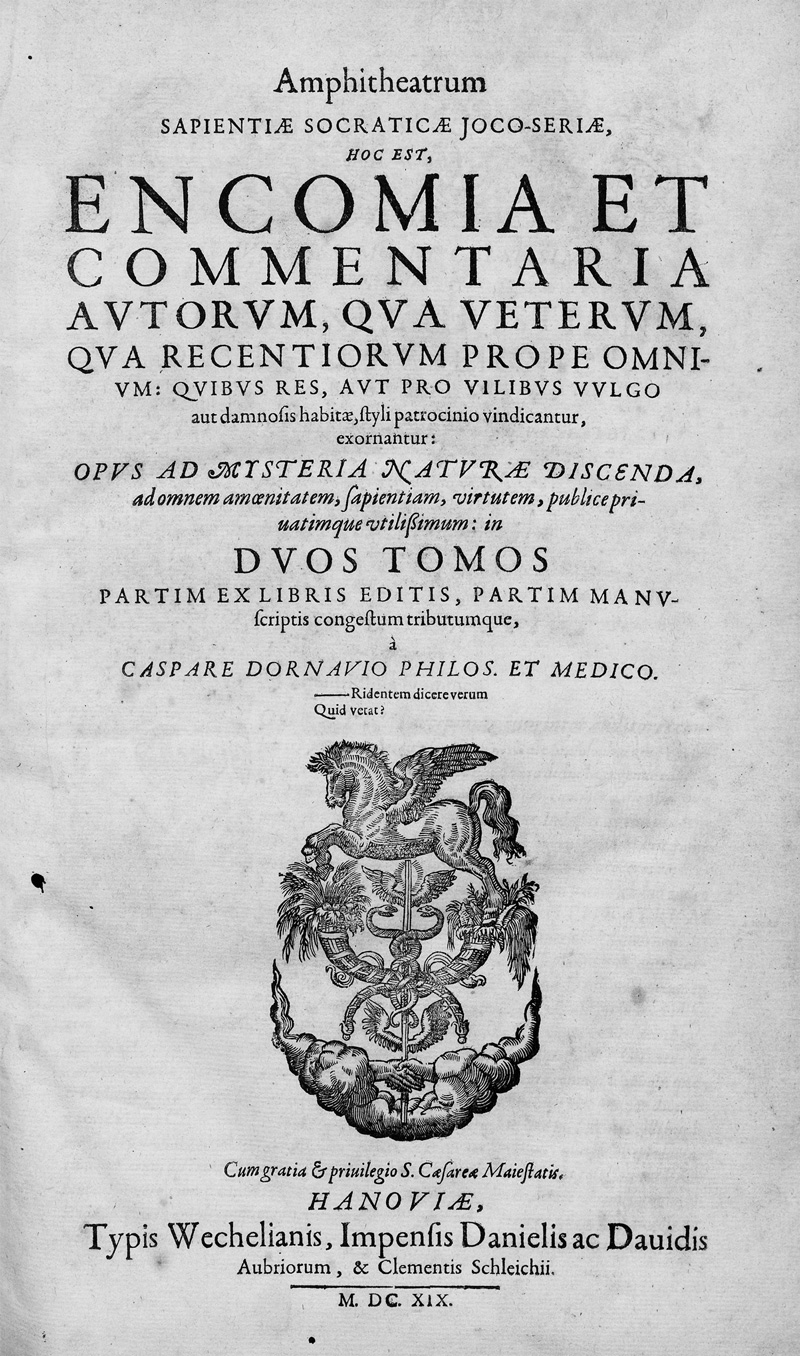 Lot 2024, Auction  127, Dornavius, Caspar, Amphitheatrum sapientiae socraticae
