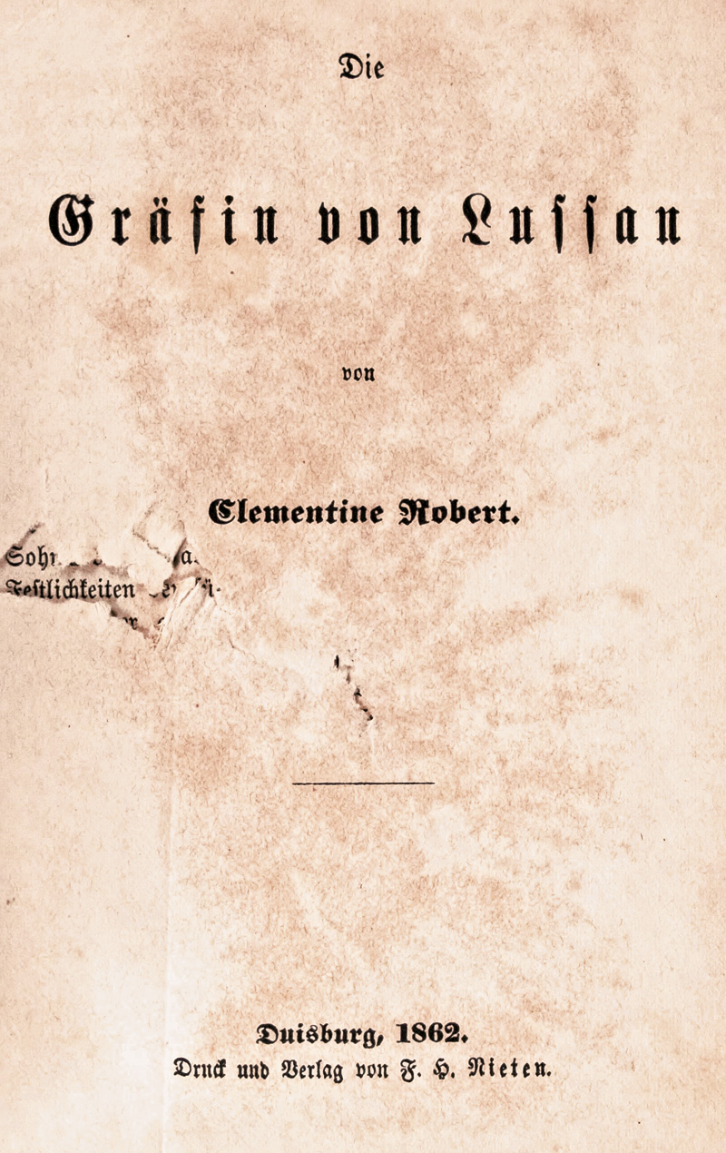 Lot 2137, Auction  127, Robert, Clementine, Die Gräfin von Lussan