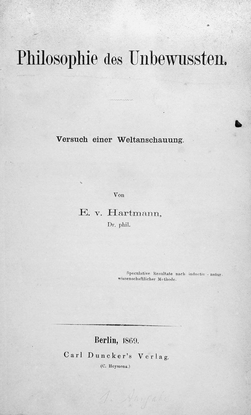 Lot 2177, Auction  127, Hartmann, Eduard von, Philosophie des Unbewussten