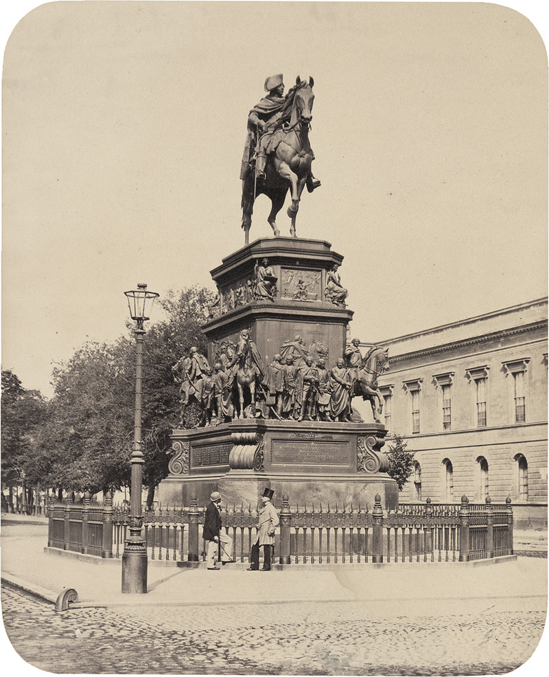 Lot 4003, Auction  127, Ahrendts, Leopold, Equestrian statue of Friedrich II. / Kronprinzenpalais / Brandenburger Tor