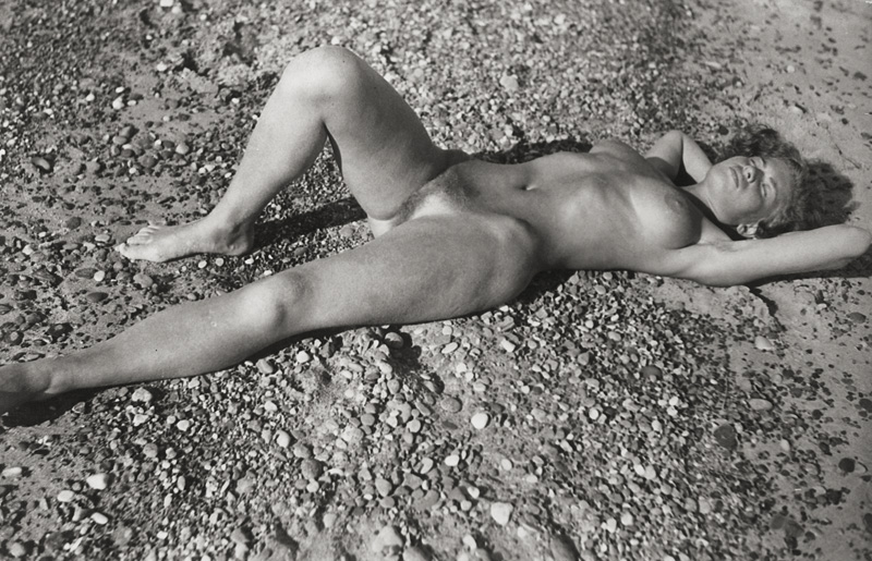 Lot 4191, Auction  127, Hausmann, Raoul, Female nude on rocky beach