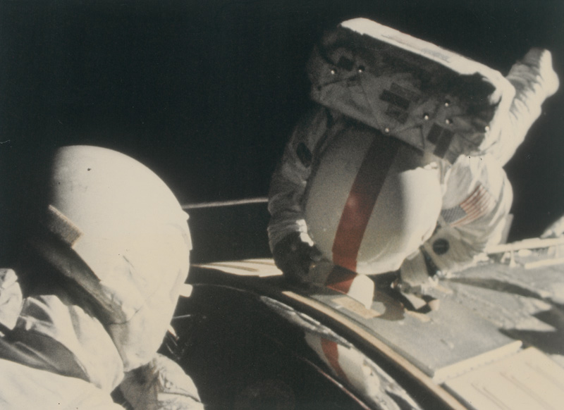 Lot 4246, Auction  127, NASA, Astronaut Thomas K. Mattingly II, command module pilot, performs an extravehicular activity (EVA) during the Apollo 16 trans-Earth coast, Apollo 16