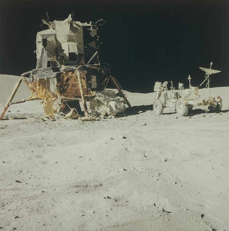 Lot 4248, Auction 127, NASA, John Young Beyond LM Orion and Rover at Descartes Base, Apollo 16.