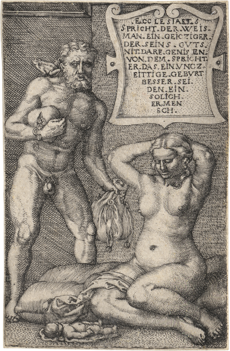 Lot 5010, Auction  127, Beham, Barthel, Der Geizige in seinem Unglück