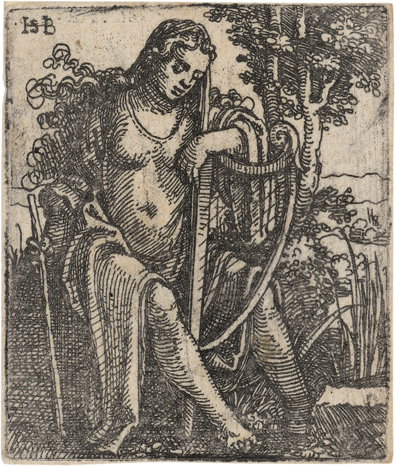 Lot 5014, Auction  127, Beham, Sebald, Die Frau mit der Harfe