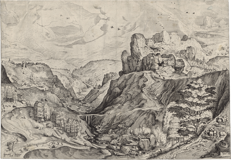 Lot 5038, Auction 127, Bruegel d. Ä., Pieter - nach, Alpine Landschaft mit tiefem Tal