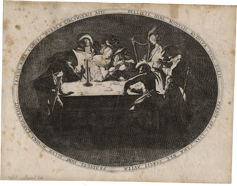 Lot 5041, Auction 127, Callot, Jacques, Le Brelan, ou l'Enfant prodigue trompé par une troupe de filous (Die Kartenspieler)