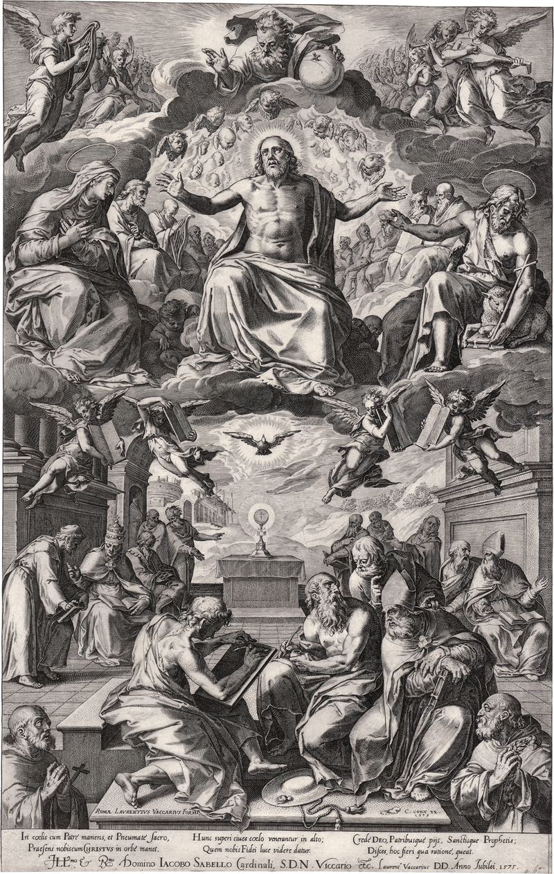 Lot 5053, Auction  127, Cort, Cornelis, Der Disput der Kirchenväter über das heilige Sakrament