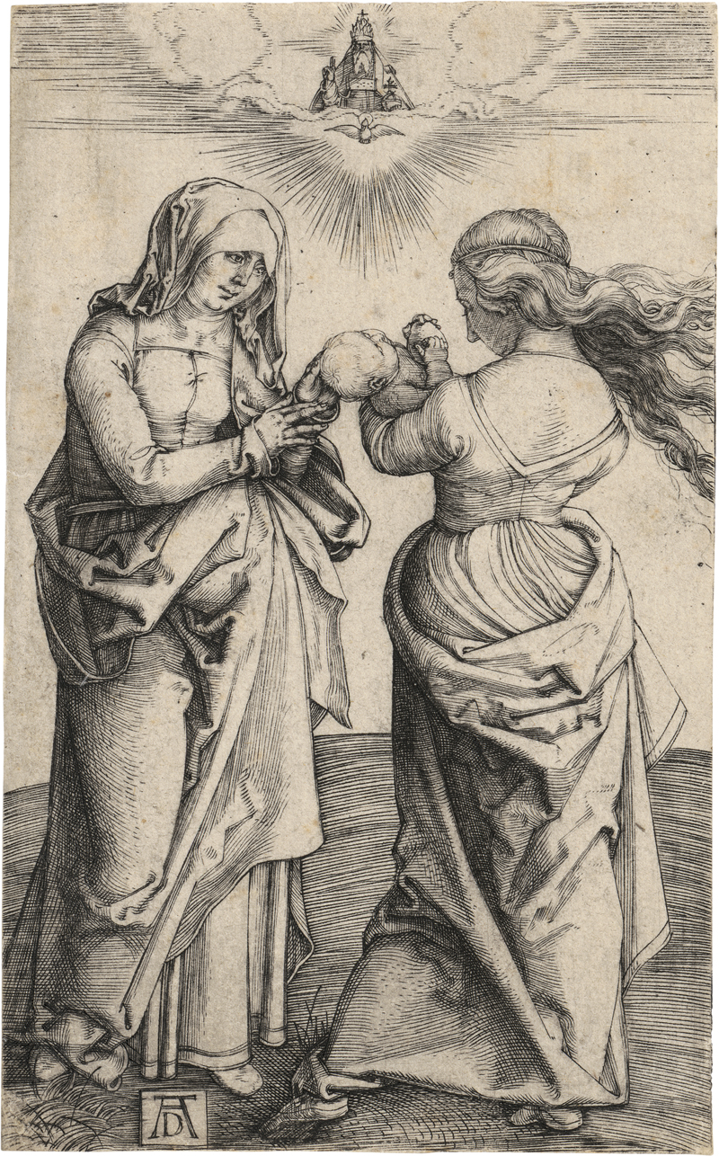 Lot 5066, Auction  127, Dürer, Albrecht, Die hl. Anna und Maria mit dem Kinde, stehend