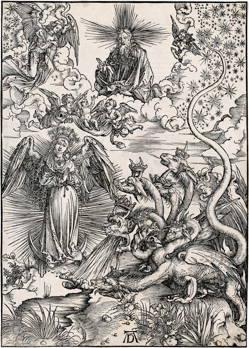 Lot 5092, Auction 127, Dürer, Albrecht, Das Sonnenweib und der siebenköpfige Drachen