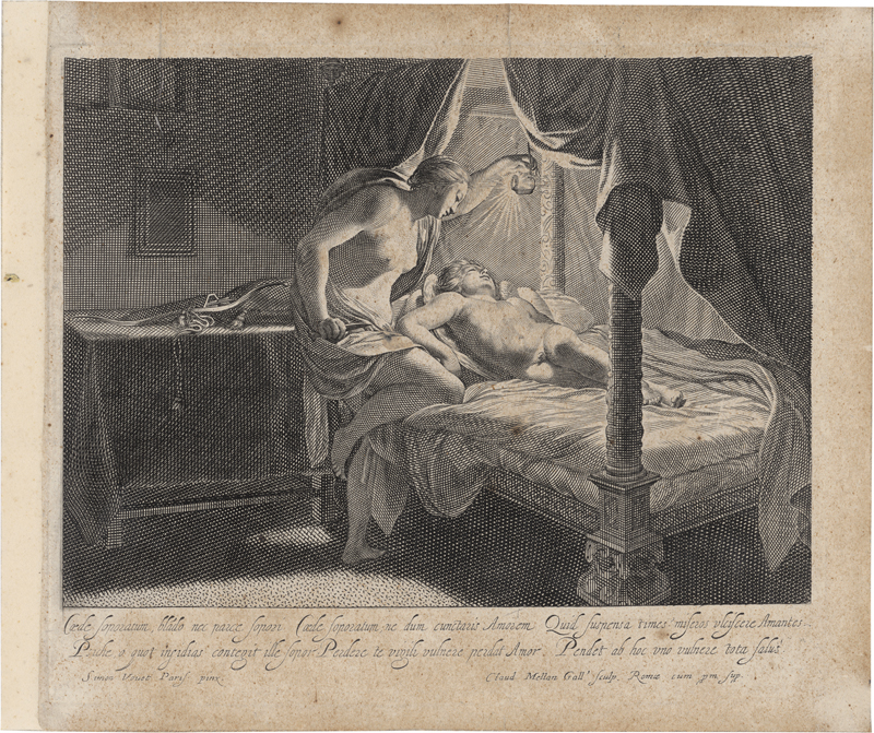 Lot 5156, Auction 127, Mellan, Claude, Psyche beobachtet den schlafenden Amor