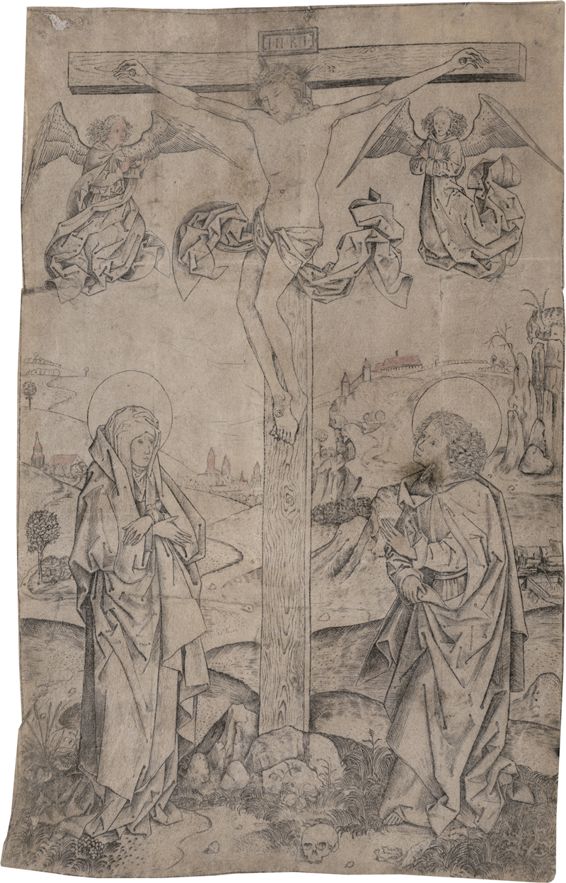 Lot 5159, Auction  127, Monogrammist AG, Christus am Kreuz mit Maria und Johannes