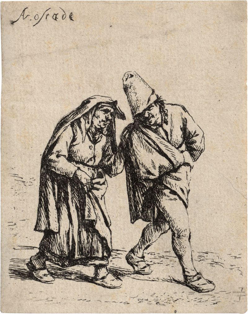 Lot 5178, Auction  127, Ostade, Adriaen van, Das wandernde Bauernpaar