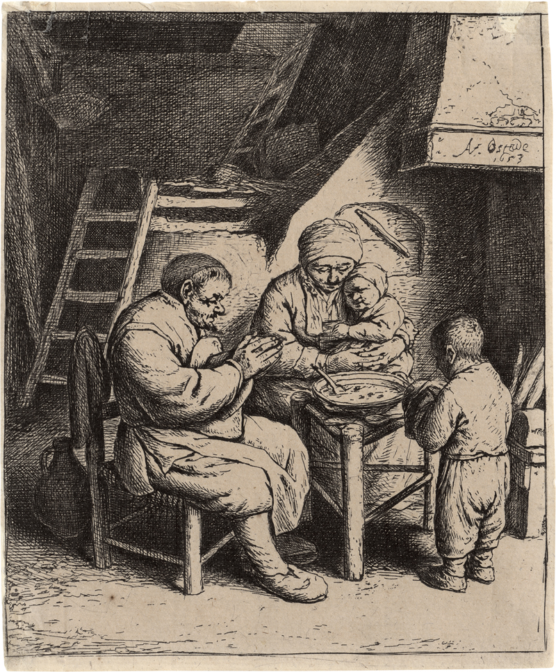 Lot 5179, Auction  127, Ostade, Adriaen van, Das Tischgebet