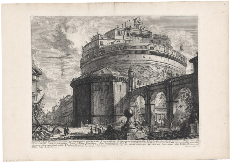 Lot 5291, Auction 127, Piranesi, Giovanni Battista, Veduta del Mausoleo d'Elio Adriano