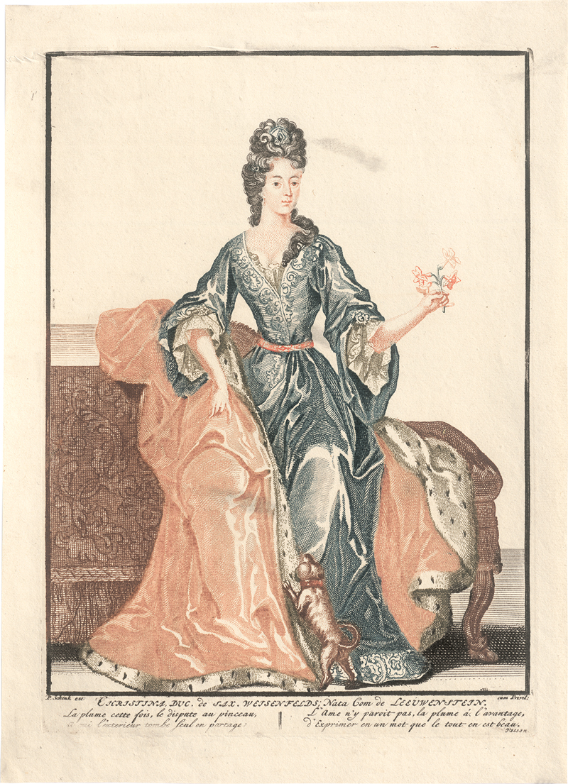 Lot 5297, Auction 127, Schenck, Pieter, Bildnis der Christiane Theresia von Sachsen-Weißenfels