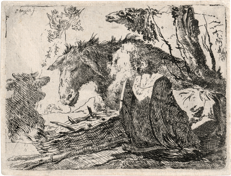 Lot 5316, Auction 127, Troger, Paul, Landschaft mit einem ruhenden Esel