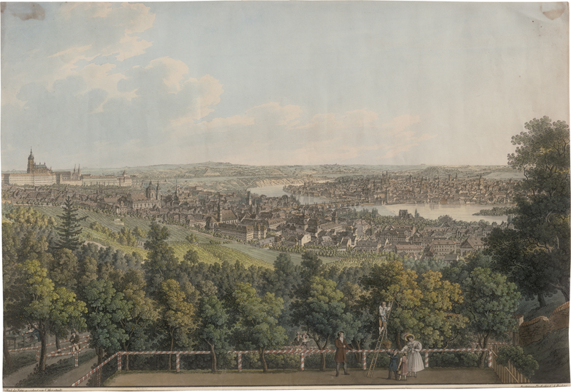 Lot 5375, Auction  127, Richter, Carl August, Ansicht von Prag aus der Hasenburg von Südwest