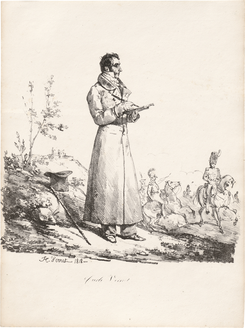 Lot 5382, Auction 127, Vernet, Horace, Carle Vernet, im Stehen zeichnend