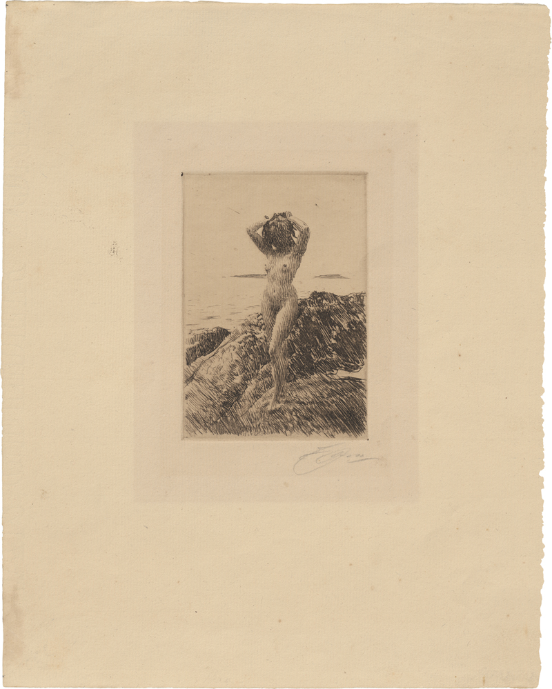 Lot 5386, Auction 127, Zorn, Anders, Mädchen mit Seetang