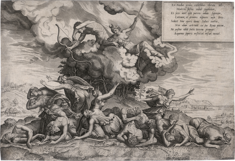 Lot 5514, Auction 127, Galle, Philips, Apoll und Artemis töten die Niobiden