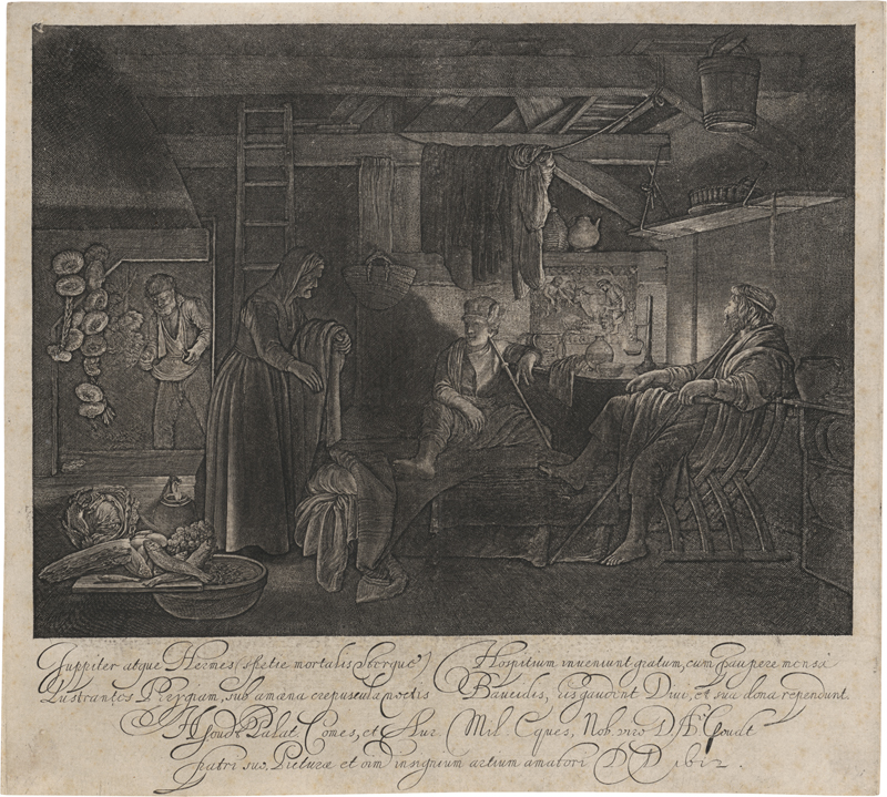 Lot 5519, Auction 127, Goudt, Hendrik, Jupiter und Merkur in der Hütte von Philemon und Baucis