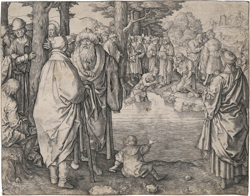 Lot 5567, Auction 127, Leyden, Lucas van, Die Taufe Christi im Jordan