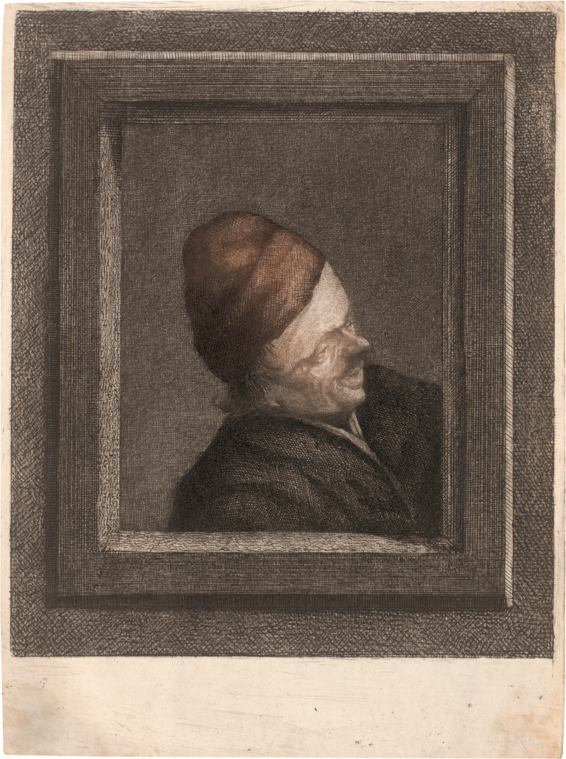 Lot 5595, Auction  127, Ostade, Adriaen van - nach, Brustbildnis eines lachenden Bauern im Fenster