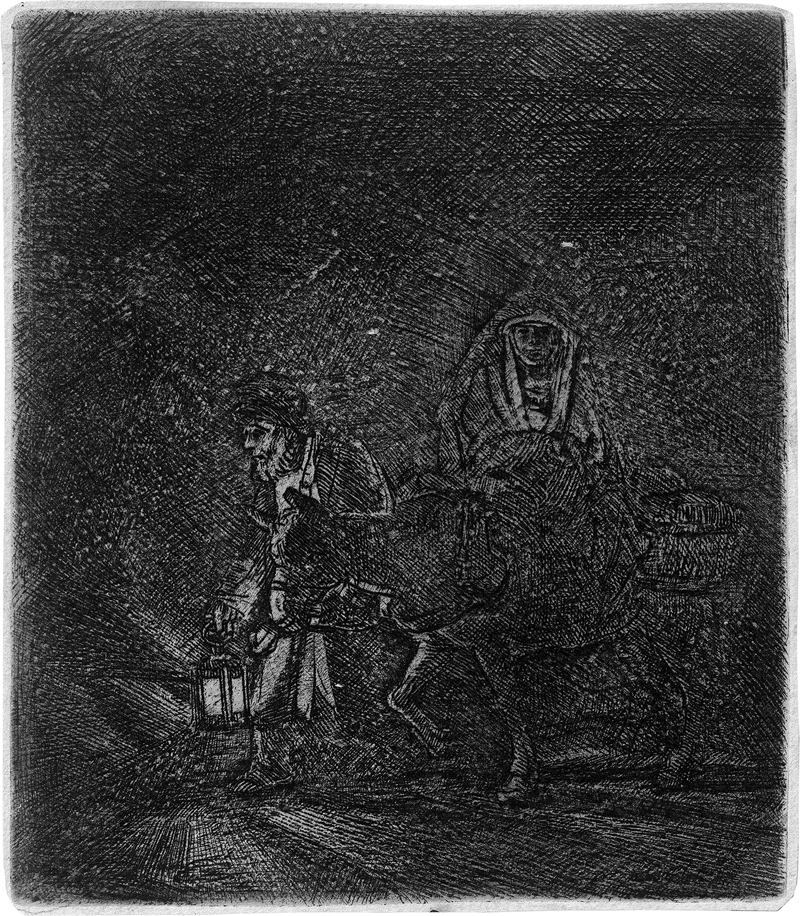 Lot 5607, Auction 127, Rembrandt Harmensz. van Rijn, Die Flucht nach Ägypten, Nachtstück
