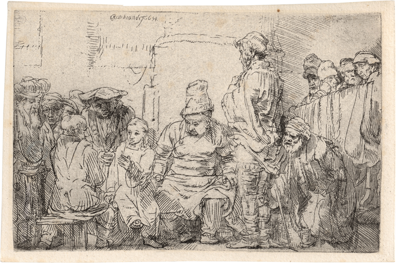 Lot 5609, Auction 127, Rembrandt Harmensz. van Rijn, Jesus unter den Schriftgelehrten sitzend