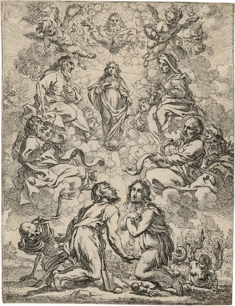 Lot 5647, Auction 127, Schut, Cornelis, Adam und Eva knien vor der Jungfrau