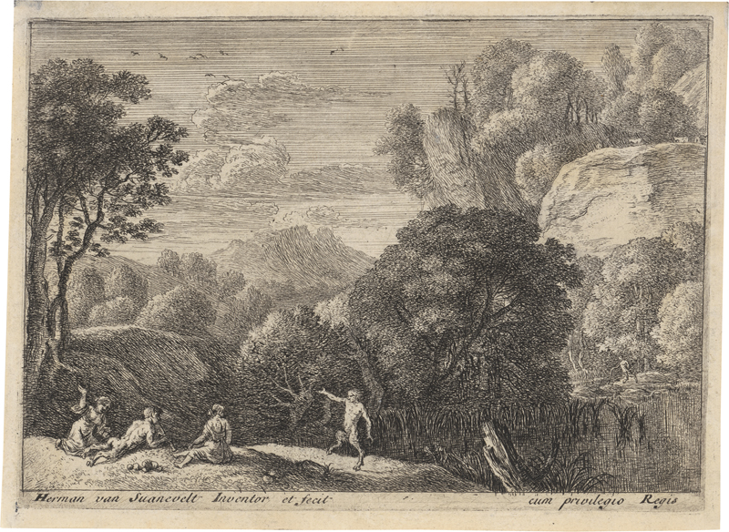 Lot 5653, Auction 127, Swanevelt, Herman van, Landschaften mit Satyrn