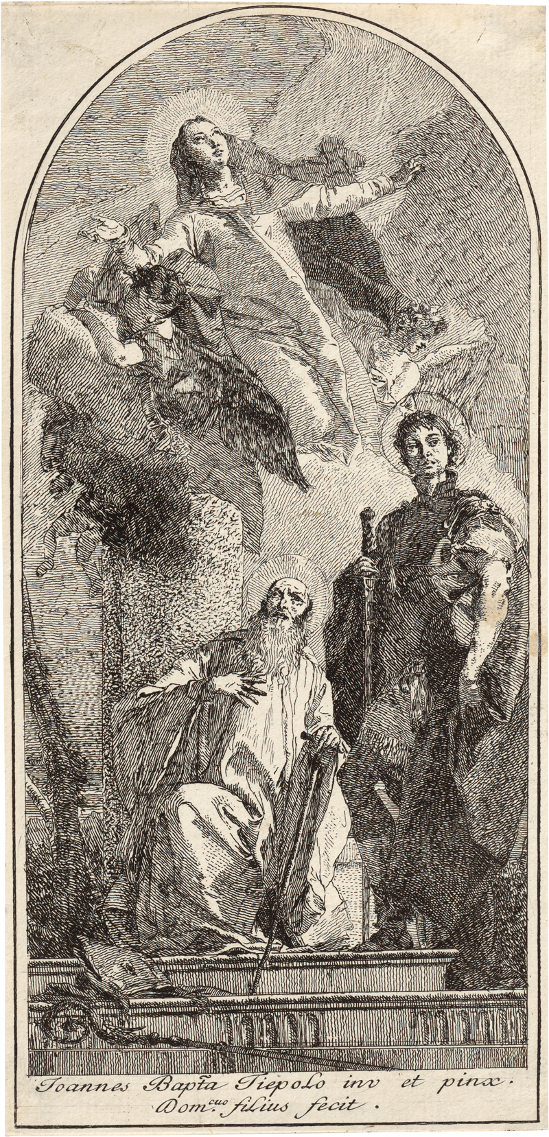 Lot 5656, Auction  127, Tiepolo, Giovanni Domenico, Die Jungfrau mit den hll. Antonius und Georg