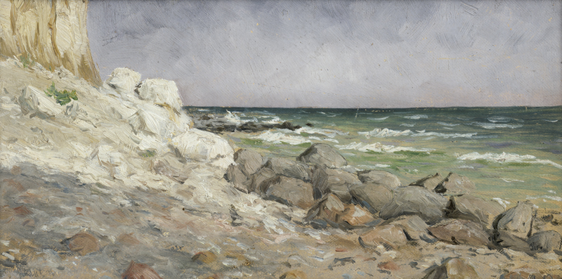 Lot 6128, Auction 127, Bruck, Albrecht, Ostseestrand bei den Kreidefelsen auf Rügen