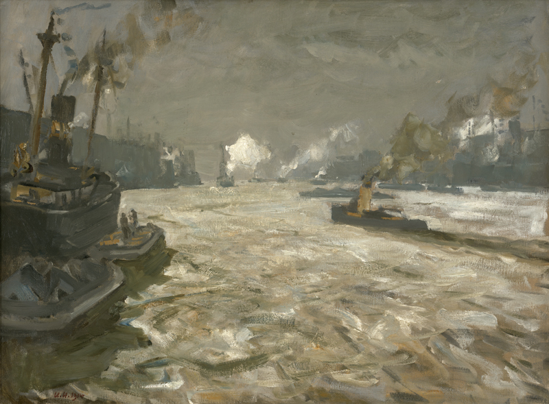 Lot 6148, Auction  127, Hübner, Ulrich, "Wintertag in Hamburg"