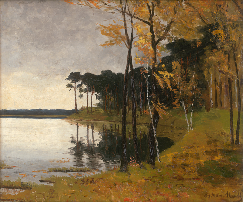 Lot 6166, Auction  127, Moll, Oskar, Märkischer Waldsee im Herbst
