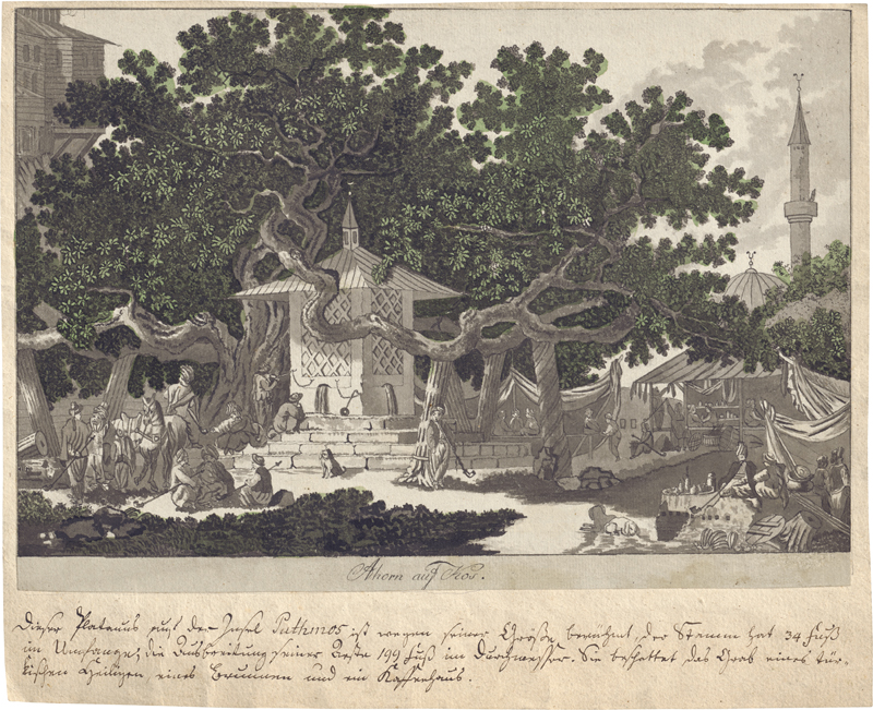 Lot 6313, Auction  127, Deutsch, Anfang 19. Jh. Die Platane des Hippokrates auf Kos