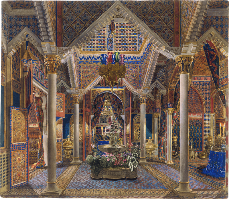 Lot 6316, Auction  127, Breling, Heinrich, Innenansicht des Marokkanischen Hauses im Park von Schloss Linderhof
